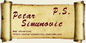 Petar Simunović vizit kartica